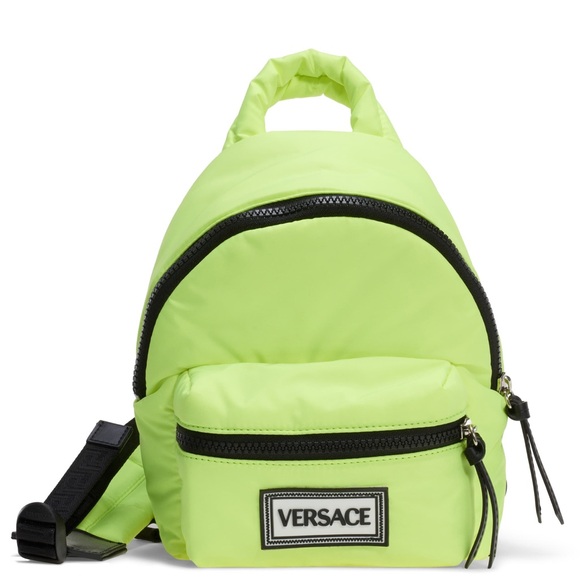 Versace Handbags - Versace Neon Yellow Nylon Sling Bag